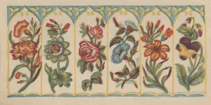Botanical Subject Prints: Garden Flowers Print Bradshaw & Blacklock Active Ca.1850