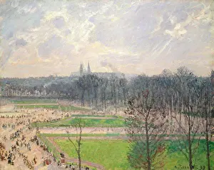 1890s Prints: Garden of the Tuileries, Winter Afternoon