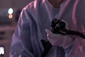 Meyrin Prints: a gastroenterologist performs an endoscopy