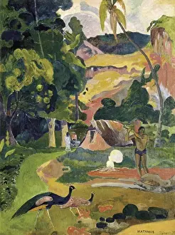 French Woman Prints: GAUGUIN, Paul (1848-1903). Matamoe or Landscape with Peacocks