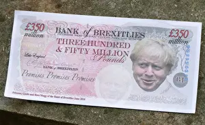 17th Prints: £350 million pound note bearing face of Boris Johnson