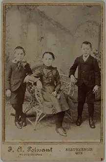 Gelatin silver print - Group portrait of unidentified children, Beauharnois, Quebec, about 1900 J. A. Poissant