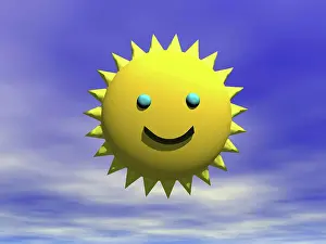 Graphic Prints: gelbe Cartoon Sonne gelbe Cartoon Sonne Copyright: xZoonar.com/Dr.xNorbertxLangex 14449737