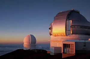 Innovation Prints: Gemini Observatory and Canada-France-Hawaii Telescope on a mountain