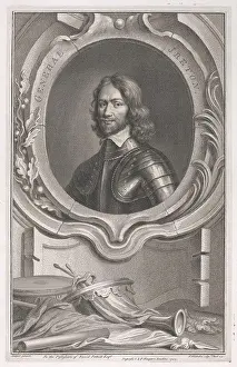 Cream Laid Paper Prints: General Henry Ireton, Print made by Jacobus Houbraken