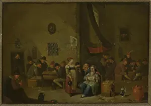 Genre scene in a tavern. Ravesteyn, Hubert van (1638-1683/1691), painter