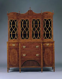 Story Prints: Gentlemans secretary 1800-1810 Attributed to Nehemiah Adams One of only about a dozen known examples attributed to