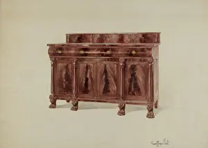 Mahogany Prints: Geoffrey Holt, Sideboard, Mahogany, 1937 Sideboard, Mahogany
