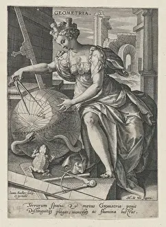 Geography Prints: Geometria, from The Seven Liberal Arts ca