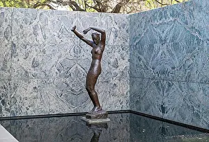 Architectural Styles Prints: Georg Kolbe's Alba (Dawn) statue Kolbe in German Pavilion by Mies van der Rohe in Barcelona