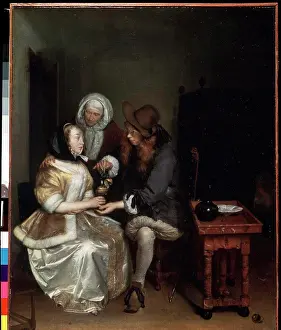 Headscarf Prints: Gerard Ter Borch the Younger, oil on canvas