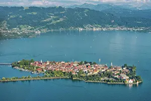 Alps Prints: Germany, Bavaria, Lake Constance, Lindau, island and Pfaender