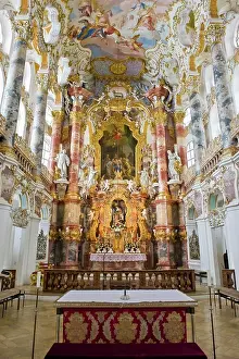 Geographical Prints: Germany. Bavaria. Steingaden. Wieskirche
