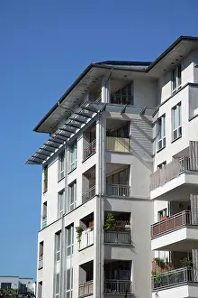 Blu E Sky Prints: Germany, Berlin, Mitte, typical new apartment blocks