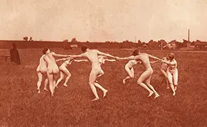 1930 Prints: in Germany : La Ronde nude men and women dance round and round and round Date: 1930