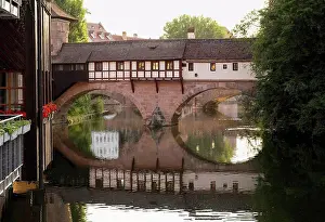 Connectivity Prints: Germany, Nuremberg, bridge over Pegnitz River at Henkerturm