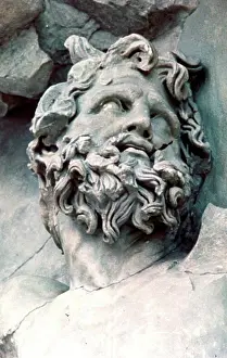 Giant Prints: The giant Clytius. Detail of a relief