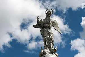 2016 Prints: A giant statue of the Virgin of the Americas on Panecillo hill in Quito, Ecuador