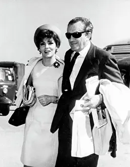 Actresses Prints: Gina Lollobrigida and Luchino Visconti, Rome 1966