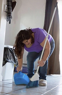 Disorder Prints: Girl with Cerebral Palsy sweeping