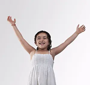 Expressions Prints: Girl enjoying herself
