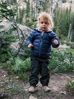 1 2 Years Old Prints: Girl hiking in the wilderness, Colorado
