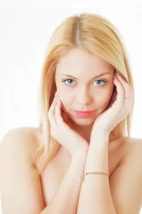 Nahaufnahme Prints: girl person Attractive young blonde woman
