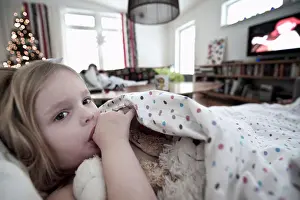 Secure Prints: Girl resting in sofa