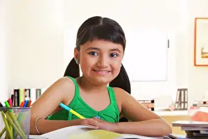 Fringe Prints: Girl studying