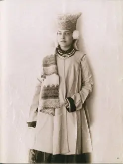 Traditional Dress Prints: Girl in traditional dress in Southern Russia, Tula provinceca 1900
