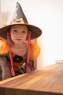Verticals Prints: Girl wearing Halloween costume
