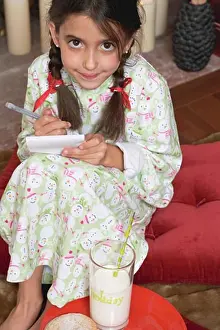 Minors Prints: Girl writing her Christmas wish list