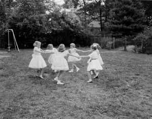Playground Prints: Girls dancing at playground