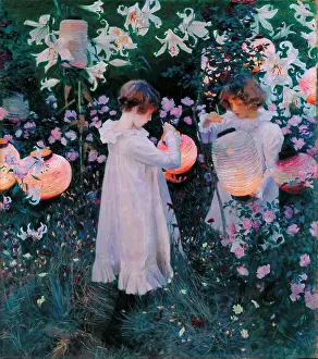 Realism Prints: Girls with lanterns by John Singer Sargent