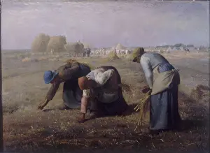 Realism Prints: The Gleaners 1857 Jean Francois Millet (1814-1875 French) Oil on canvas Musee du Louvre
