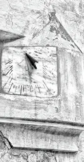 Instrument Prints: and the gnomon in the antique broken wall