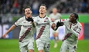 Thirty Prints: Goal celebration Alejandro Grimaldo Bayer 04 Leverkusen (20) with Jonas Hofmann Bayer 04 Leverkusen (07)