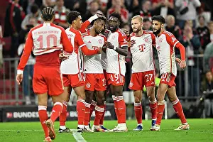 Bavaria Prints: Goal celebrations Kingsley Coman FC Bayern Muenchen FCB (11) Jamal Musiala FC Bayern Muenchen FCB (42)
