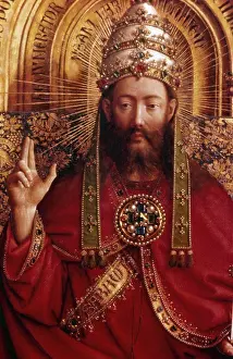 Individuality Prints: God (Ghent Altarpiece) by Jan van Eyck, (1390-1441), Belgium, Ghent, Cathedral of St. Bavo
