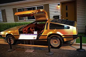 Museums Prints: Gold-plated DeLorean, National Automobile Museum, Reno, Nevada, USA, North America