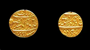 Sikh Prints: Gold Sikh coins, Amritsar (India)