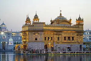 Sikh Prints: The Golden Temple (Sri Harmandir Sahib) Gurdwara and Sarovar (Pool of Nectar); Amritsar