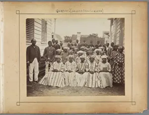 Goose Prints: Goose Zangers (Boschegers). Group Surinamese men and women from Gansee