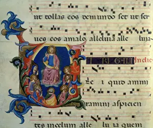 Manuscript Prints: Gradual Illumination - Christ Manuscript Illumination Newberry Library, Chicago