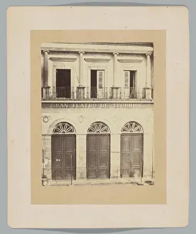 Photographs Prints: Gran Teatro de Iturbide 1867 François Aubert French