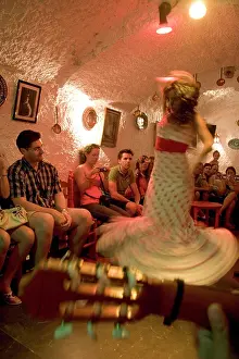 Spaniard Prints: Granada, Spain. Granada is well known for its excellent Flamenco dances in the classic Sacromonte Caves