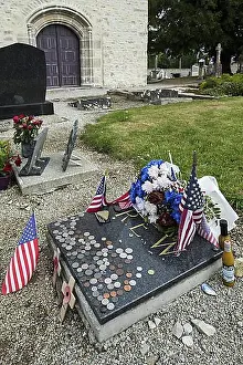 Soldiers Prints: Grave of WW2 US Army medic Robert Wright at the Church eglise Saint-Come-et-Saint-Damien at Angoville-au-Plain