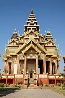 Landmarks Prints: Great Audience Hall (Pyinsapathada) replica, Bagan Golden Palace, Bagan, Myanmar, (Burma)