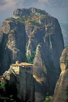 Abbey Prints: Greece, Thessaly, Meteora. Monasteries of Meteora, Roussanou Monastery