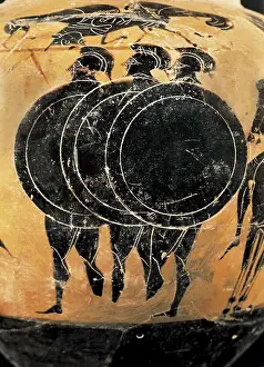 Ceramic Prints: Greek hoplites. Greek classical art